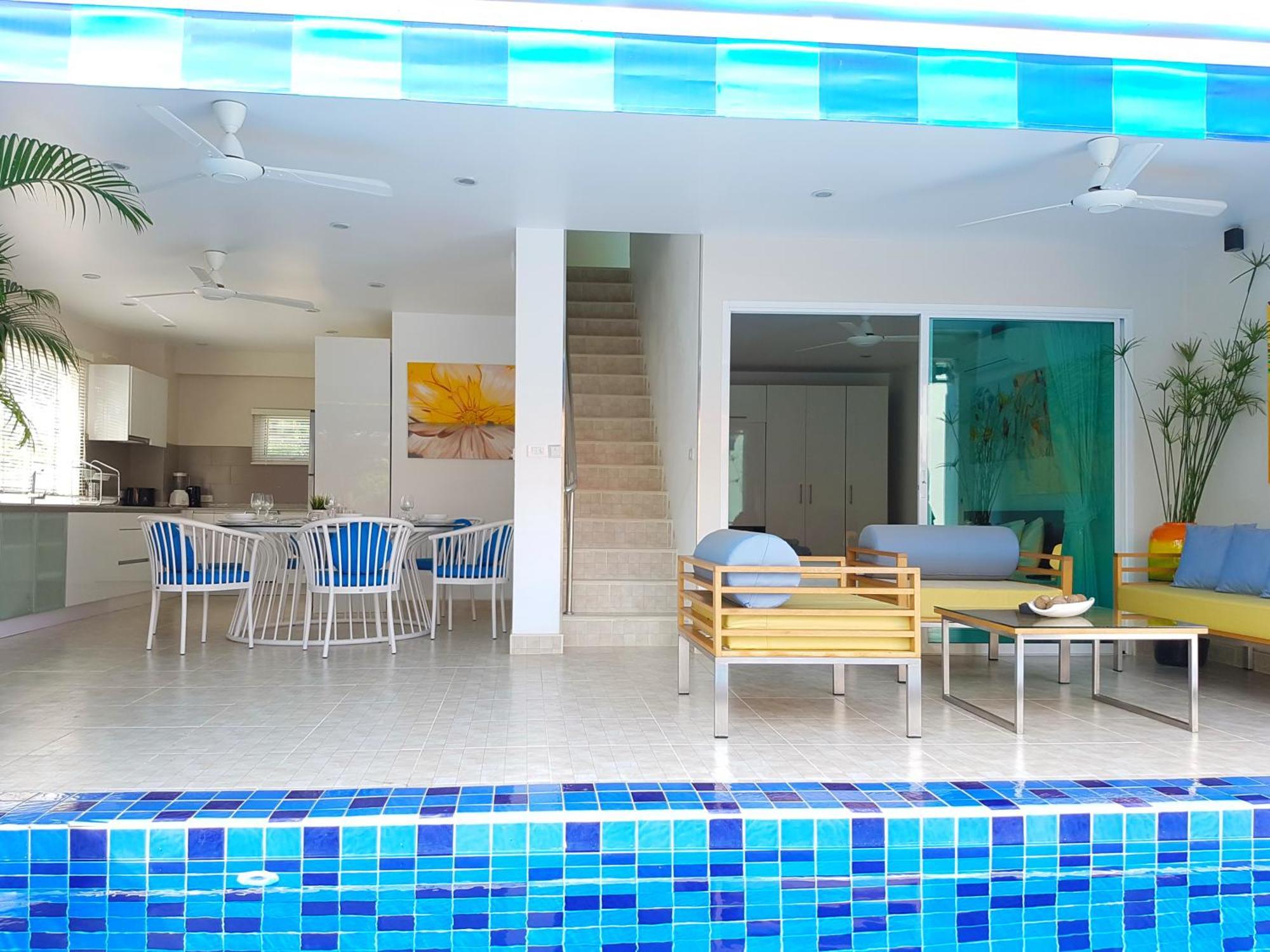 Beachside 3-Bedroom Townhouse W Private Pool At 70 Meters From Beach Ban Bang Po Extérieur photo